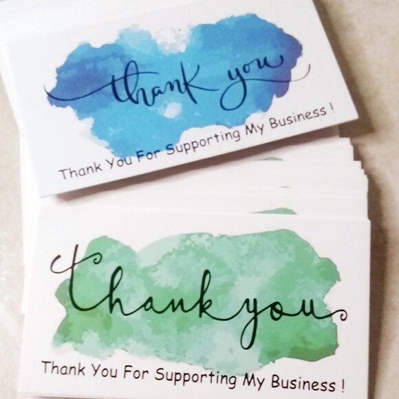 100 Colorful Thank You Cards + 100 Matching Large Stickers! Bonus for BIN! - Picture 4 of 8